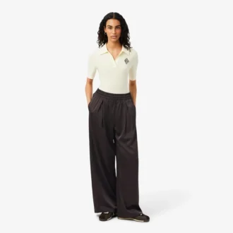 Oversize-Satin-Hose mit Gummizug