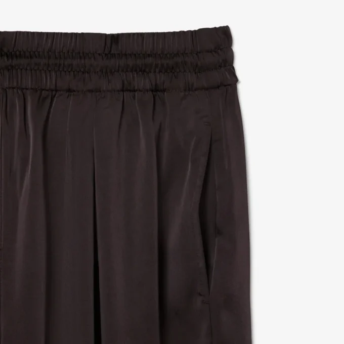 Oversize-Satin-Hose mit Gummizug