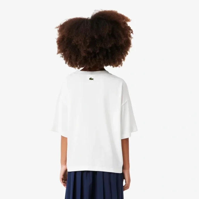 Oversized-Baumwoll-T-Shirt für Mädchen