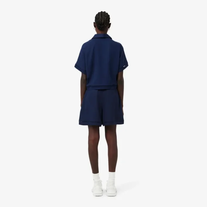 Oversized-Bermudashorts aus fließendem Leinen- und Polyester-Blend