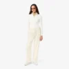 Oversized-Faltenhose aus Flanell für Damen