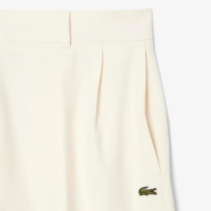 Oversized-Faltenhose aus Flanell für Damen