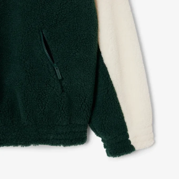 Oversized-Fleece-Sweatshirt mit hohem Kragen für Damen