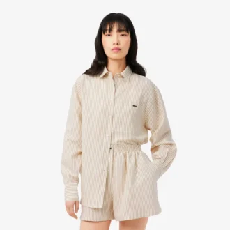 Oversized-Hemd aus Leinen-Blend