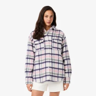 Oversized-Overshirt aus gesteppter Wolle für Damen