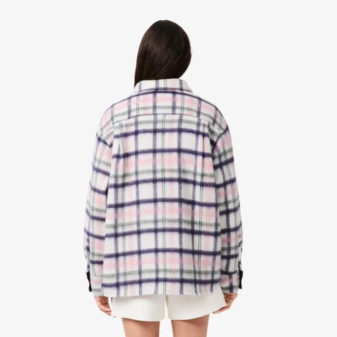 Oversized-Overshirt aus gesteppter Wolle für Damen