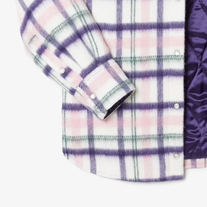Oversized-Overshirt aus gesteppter Wolle für Damen