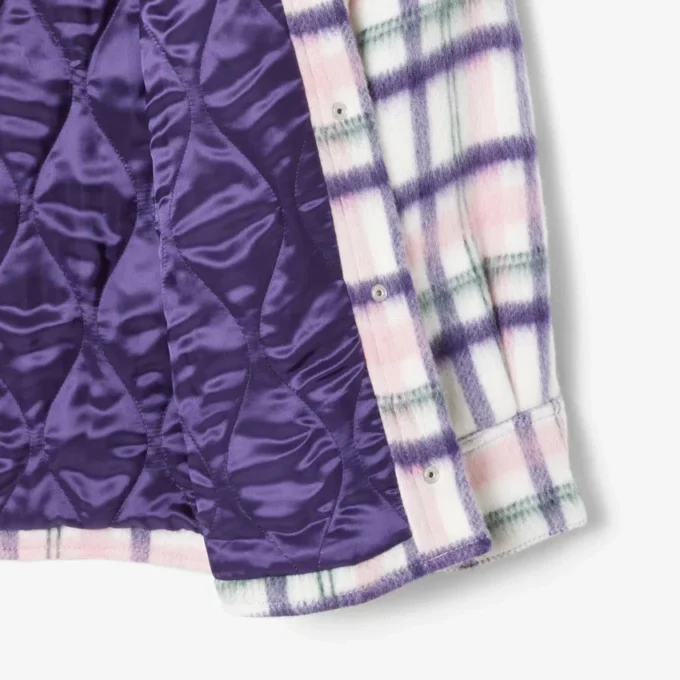 Oversized-Overshirt aus gesteppter Wolle für Damen