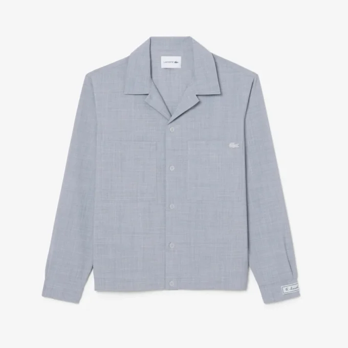 Oversized-Overshirt aus Woll-Blend