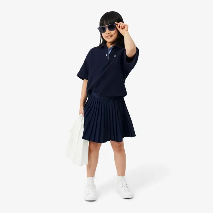 Oversized-Poloshirt für Mädchen