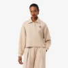 Oversized-Poloshirt mit Rippstrick