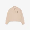 Oversized-Poloshirt mit Rippstrick