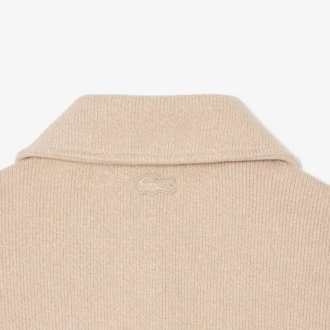 Oversized-Poloshirt mit Rippstrick