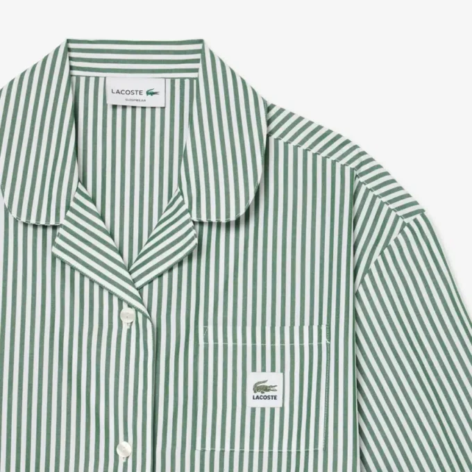 Oversized-Pyjama-Set aus gestreiftem Popeline