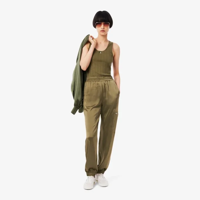 Oversized-Satin-Jogginghose für Damen
