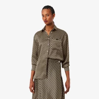 Oversized-Satinhemd mit Print