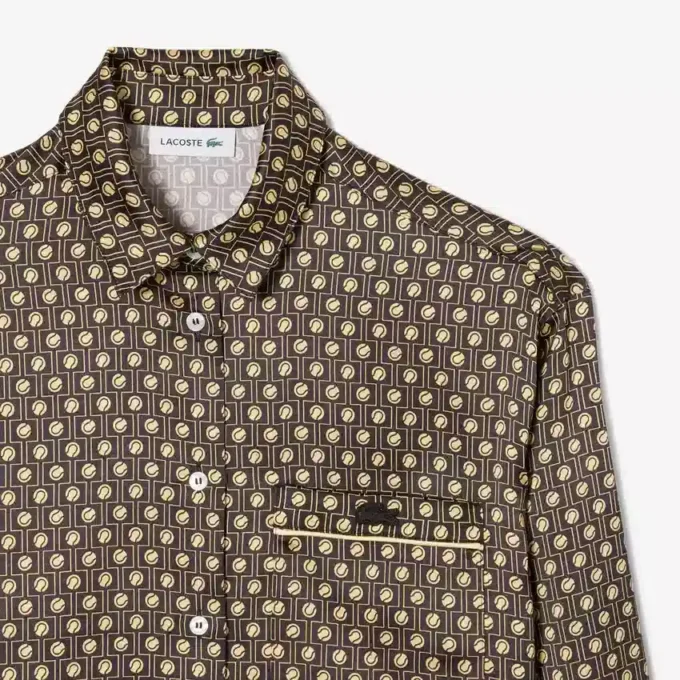 Oversized-Satinhemd mit Print