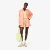 Oversized-Shorts aus Leinen-Blend