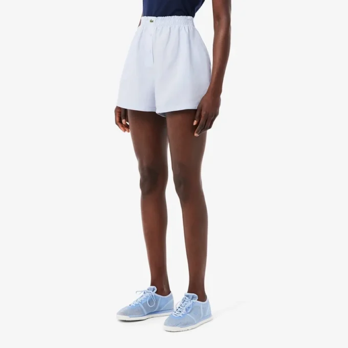 Oversized-Shorts aus Leinen-Blend