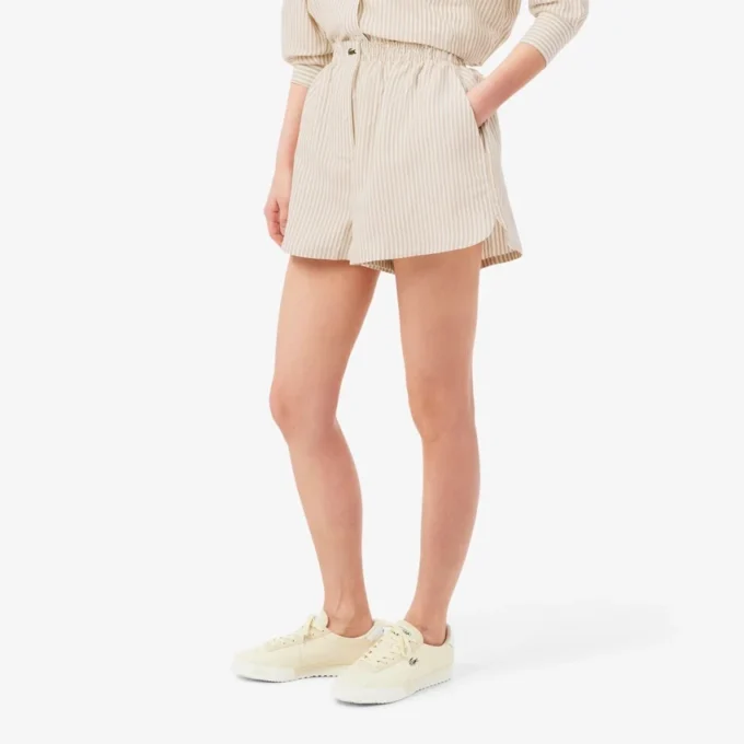 Oversized-Shorts aus Leinen-Blend