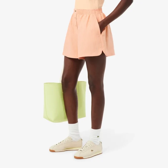 Oversized-Shorts aus Leinen-Blend