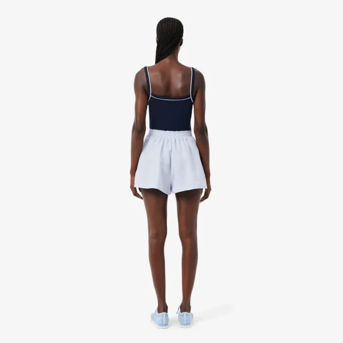 Oversized-Shorts aus Leinen-Blend