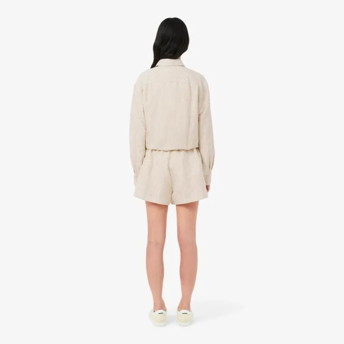 Oversized-Shorts aus Leinen-Blend