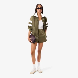 Oversized-Sweatshirt für Damen aus Satin mit Pointelle-Streifen
