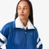 Oversized-Sweatshirt für Damen aus Satin mit Pointelle-Streifen