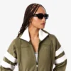 Oversized-Sweatshirt für Damen aus Satin mit Pointelle-Streifen