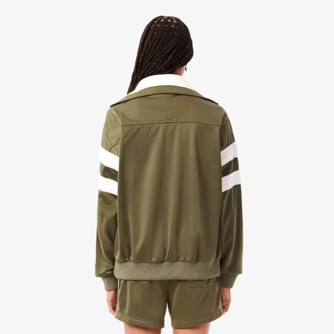 Oversized-Sweatshirt für Damen aus Satin mit Pointelle-Streifen