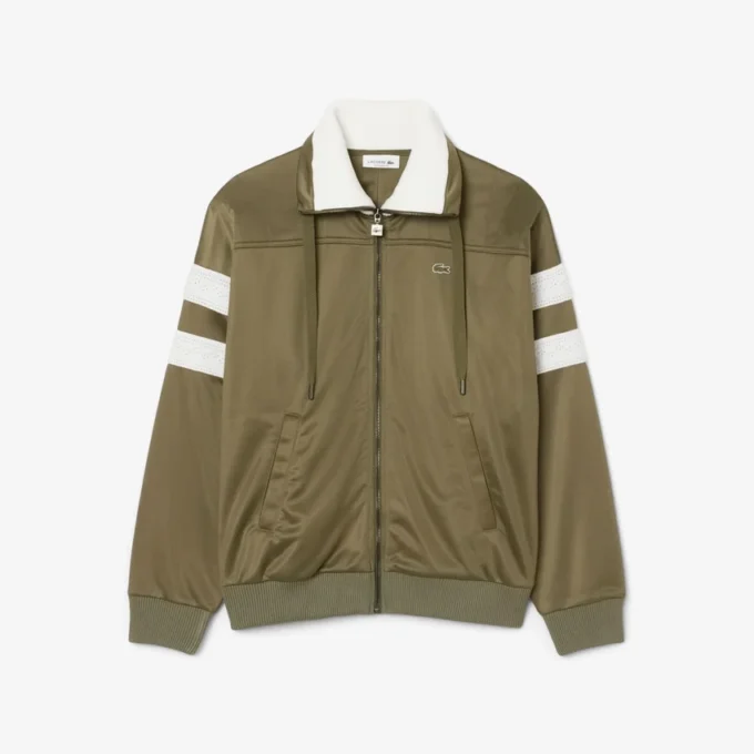 Oversized-Sweatshirt für Damen aus Satin mit Pointelle-Streifen
