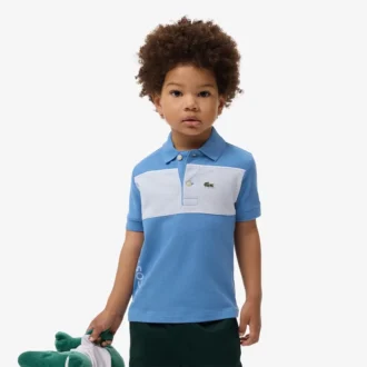 Petit Piqué Poloshirt mit Farbblock-Design