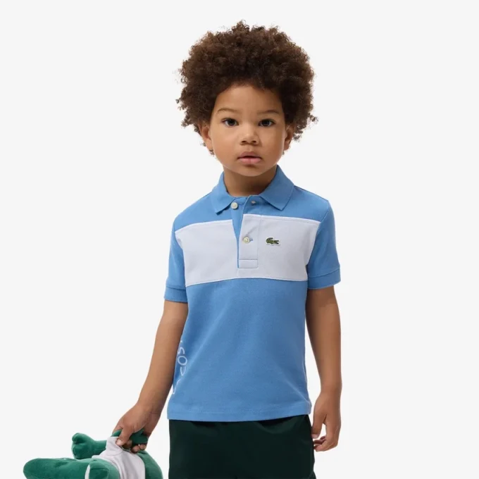 Petit Piqué Poloshirt mit Farbblock-Design