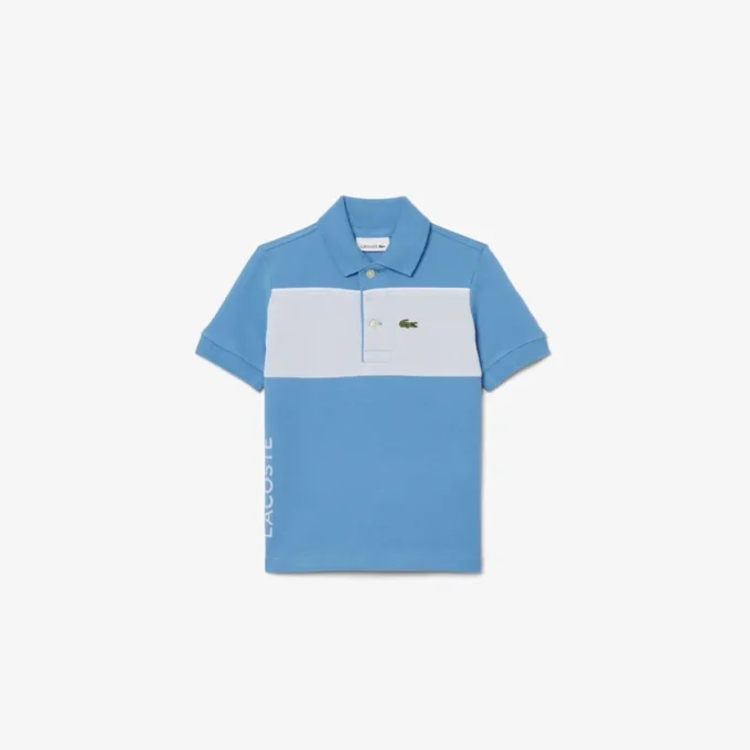Petit Piqué Poloshirt mit Farbblock-Design
