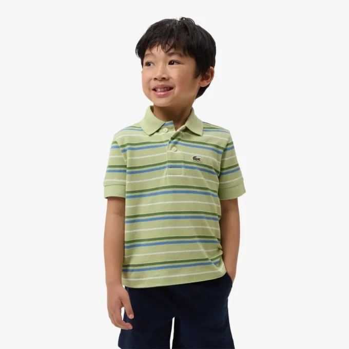 Petit Piqué-Poloshirt mit Kontraststreifen