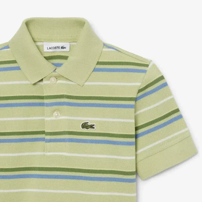 Petit Piqué-Poloshirt mit Kontraststreifen