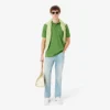 Petit-Piqué-Poloshirt mit Stickerei im klassischen Schnitt