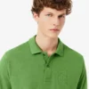 Petit-Piqué-Poloshirt mit Stickerei im klassischen Schnitt