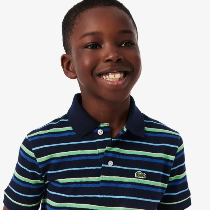 Petit Piqua Poloshirt für Jungen mit Kontraststreifen