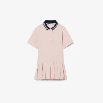 Plisseerock-Piqué-Polokleid