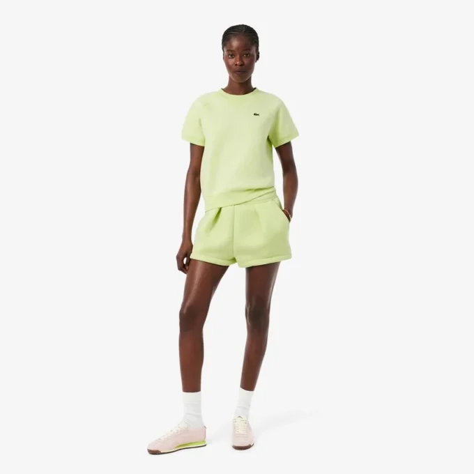 Plissierte Baumwollshorts