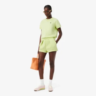 Plissierte Baumwollshorts