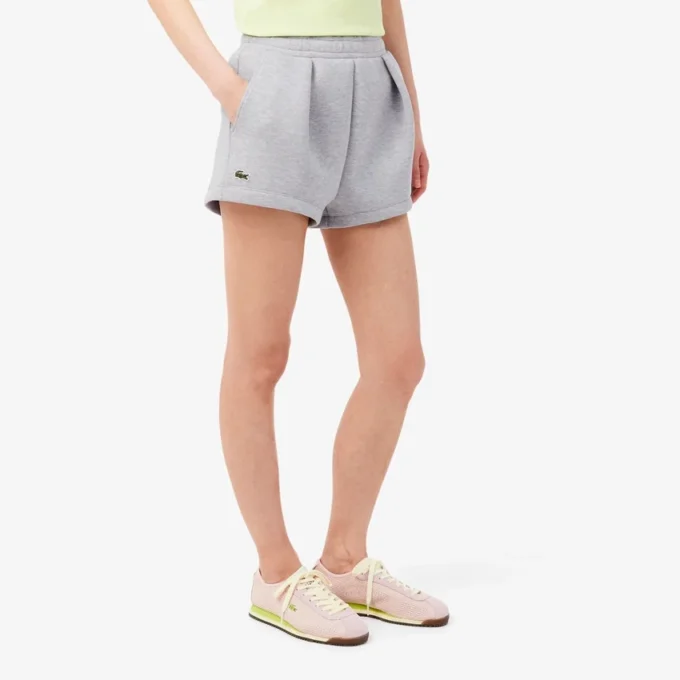 Plissierte Baumwollshorts