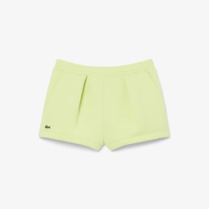 Plissierte Baumwollshorts