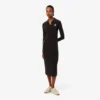 Polo-Kleid mit gesticktem Emblem und schmaler Passform