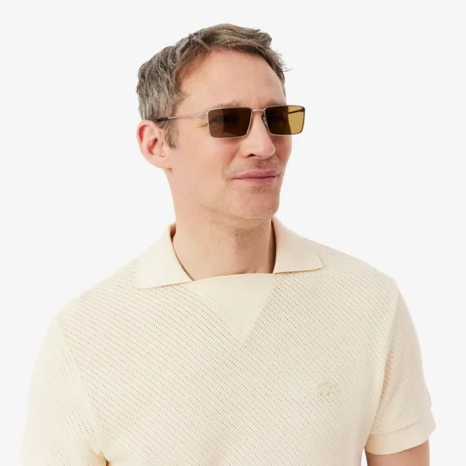 Polohemd aus Baumwolljacquard mit Regular Fit
