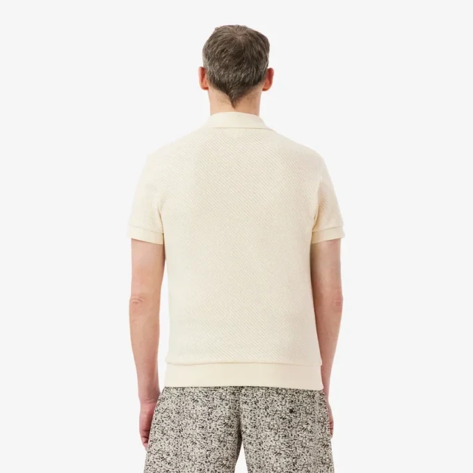 Polohemd aus Baumwolljacquard mit Regular Fit