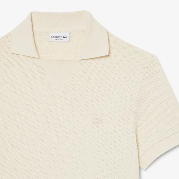 Polohemd aus Baumwolljacquard mit Regular Fit