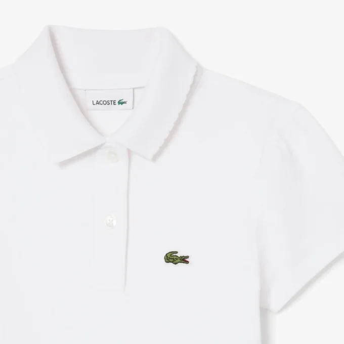 Polohemd für Mädchen mit gewelltem Kragen